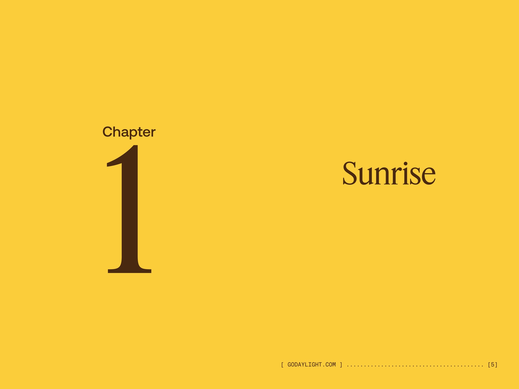 Chapter 1 — Sunrise