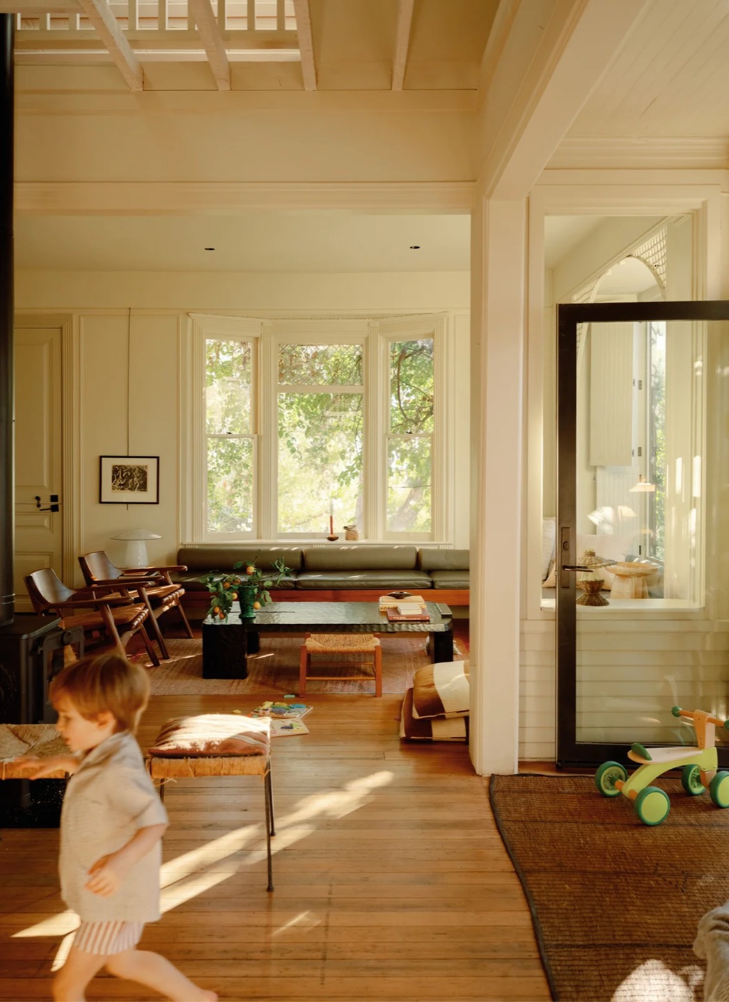 Family home with solar panels