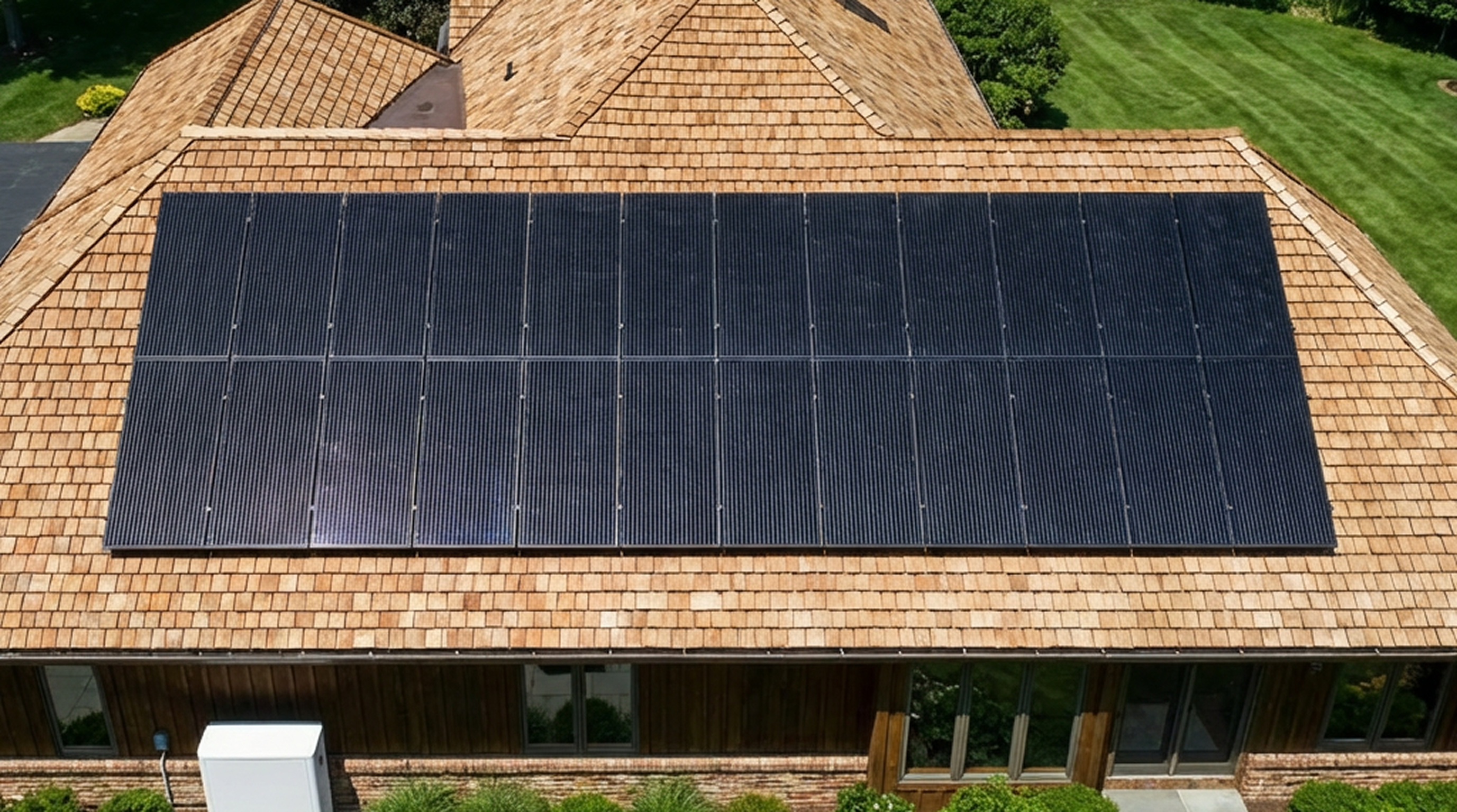 Solar panels on home
